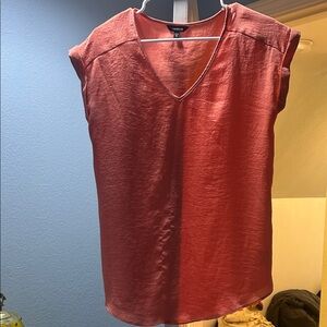 Express Coral V-Neck Blouse